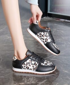 Lace-up Flat Non-slip Women's Shallow Mouth Student Running Sneaker