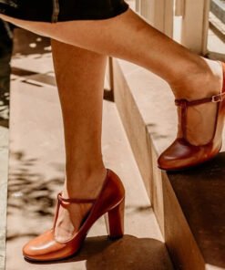 High Heel 40-43 Plus Size T-shaped Buckle With Shallow Mouth Pumps