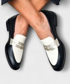 Plus Size Assorted Colors Slip On Feet Color Matching Round Head Low Heel Shoes