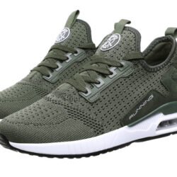Autumn men and women flying woven running shoes