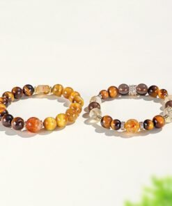 Natural Citrine Crystal String Beads Bracelet