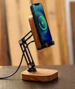 Black Walnut Aluminum Alloy Foldable Wireless Charging Bracket