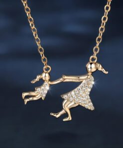 New Creative And Refined Cute Mother And Daughter Personalized Pendant Necklace