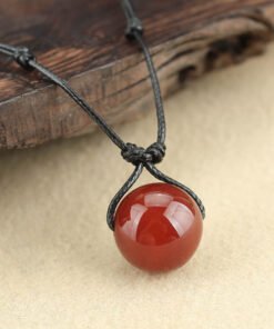 Red Agate Necklace Women's Simple All-matching Long Sweater Chain