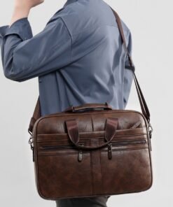 Retro Crazy Horse Pattern Briefcase For Men Briefcase
