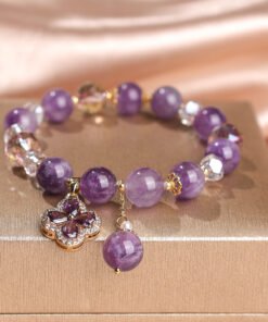 High-grade Natural Amethyst Beaded Bracelet